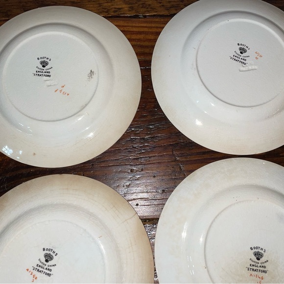 Vintage Booths set of 6 Saucer A8025 England floral - Picture 9 of 12